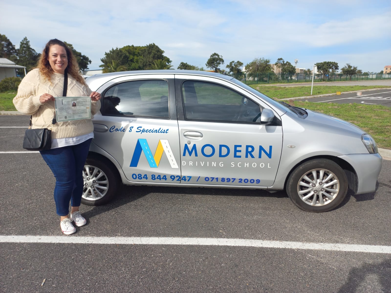 Modern Driving School student passing their Code 8 test